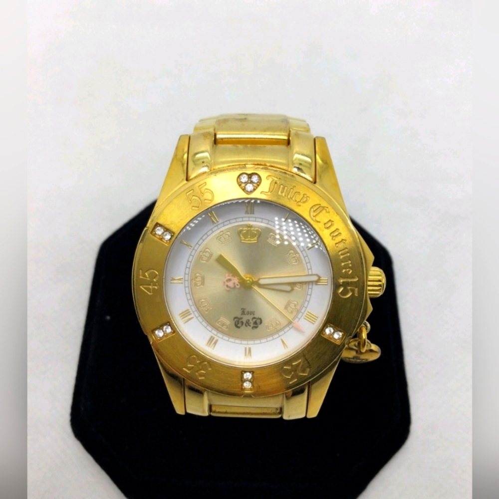 Juicy Couture Goldtone Stainless Steel Wrist Watch (Needs Battery)